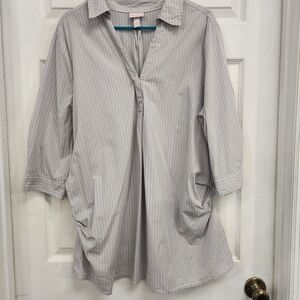 Isabel Maternity by Ingrid & Isabel Gray Striped Blouse